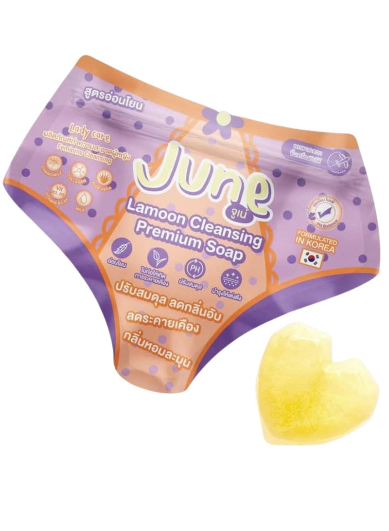 JUNE [100% Original] Korean Fresh JUNE Lamoon Cleansing Premium Soap 50g - Image 3